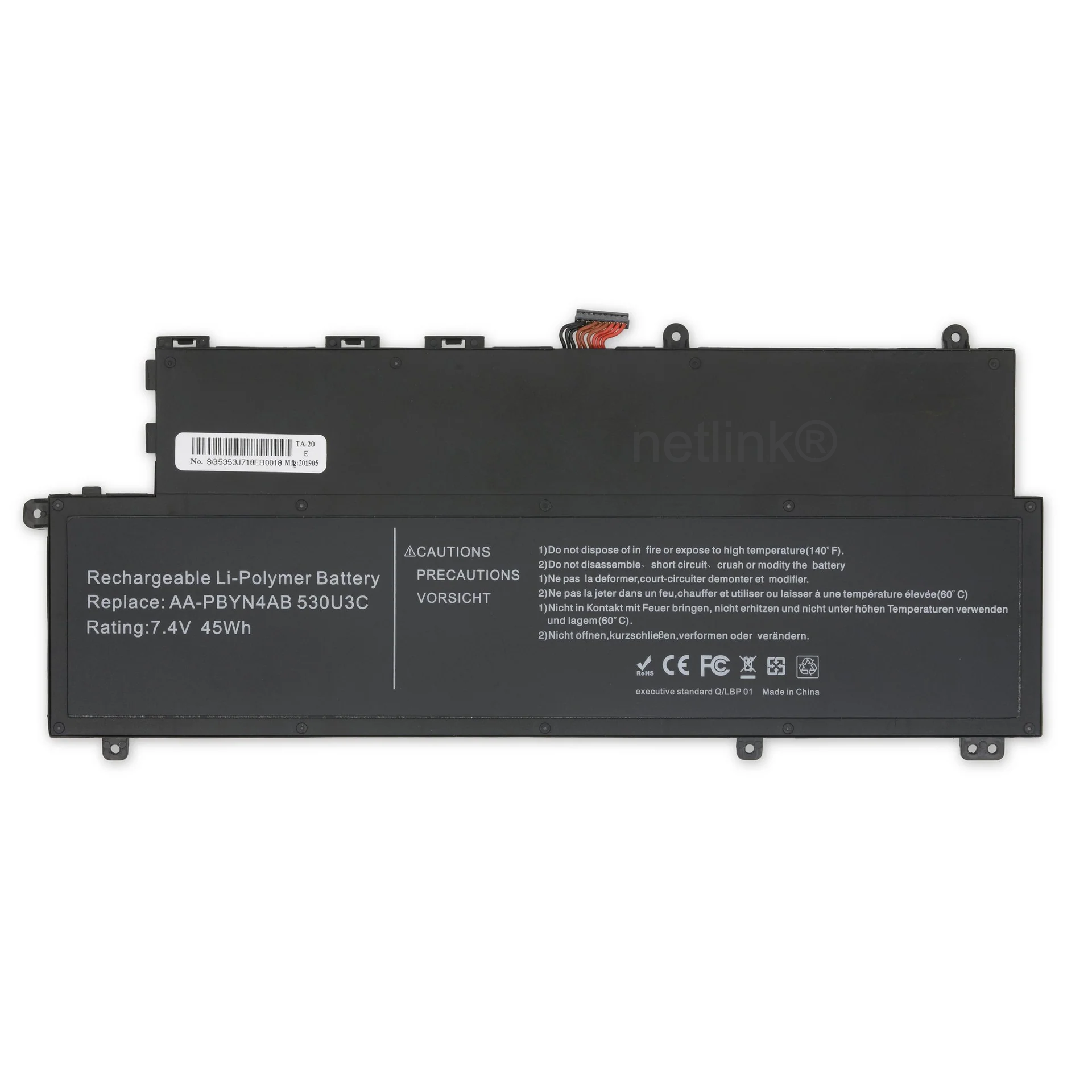 Replacement AA-PBYN4AB Laptop Battery for Samsung 530U3 530U3C 535U3C NP5303UC-A01CH series
